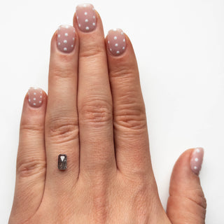 .86 Carat Salt and Pepper Double Cut Emerald Diamond