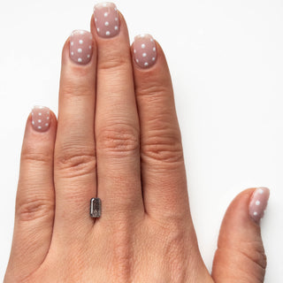 .86 Carat Salt and Pepper Double Cut Emerald Diamond