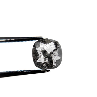 Black salt and pepper cushion diamond
