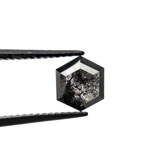 Black speckled hexagon diamond