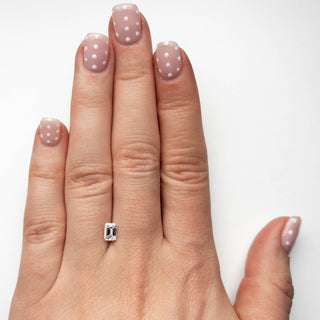 Clear emerald shaped diamond