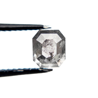 1.07 Carat Salt and Pepper Rose Cut Asscher Diamond