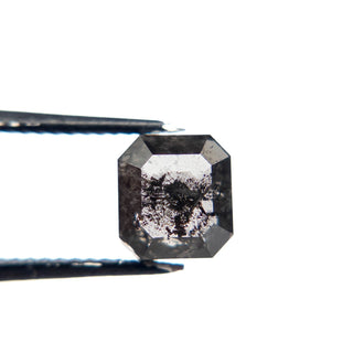 Black speckled asscher diamond