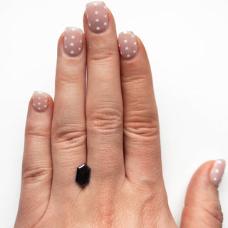 Black elongated hexagon diamond