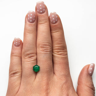 Natural green hexagon emerald