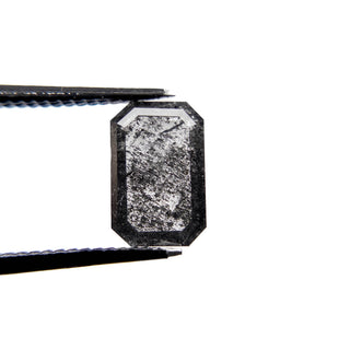 Black speckled emerald diamond