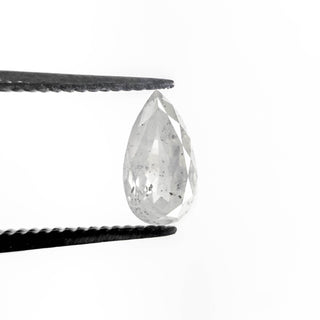 Clear black speckled pear diamond