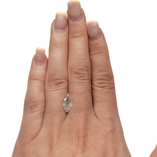 White salt and pepper marquise diamond