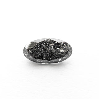 Salt and pepper oval diamond