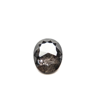 Black salt and pepper oval diamond