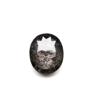 Salt and pepper oval diamond