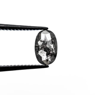 Black speckled oval diamond