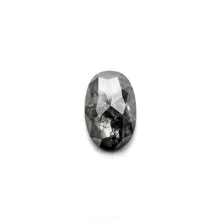Salt and pepper oval diamond