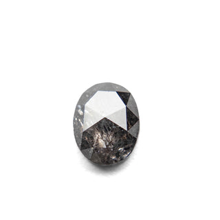Salt and pepper oval diamond