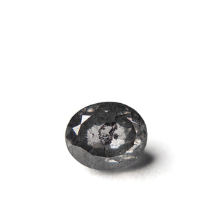 Black salt and pepper oval diamond