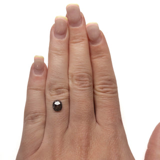 Salt and pepper oval diamond