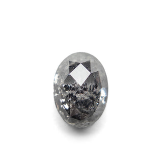Salt and pepper oval diamond