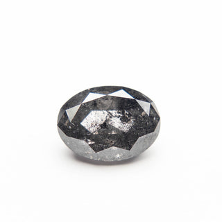 Salt and pepper oval diamond