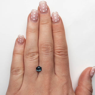 Teal hexagon sapphire