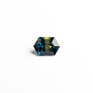 Blue green hexagon sapphire