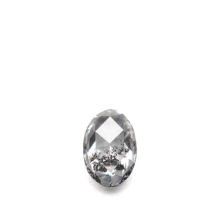 Salt and pepper oval diamond