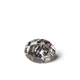 Salt and pepper oval diamond
