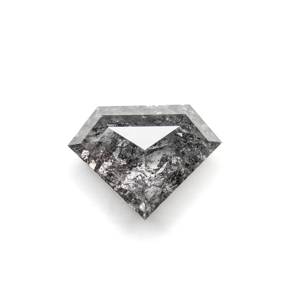2.67 Carat Salt and Pepper Double Cut Shield Diamond – Point No Point ...