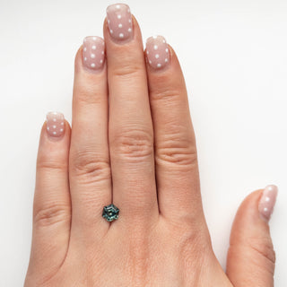 Blue green hexagon sapphire