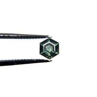 Teal hexagon sapphire