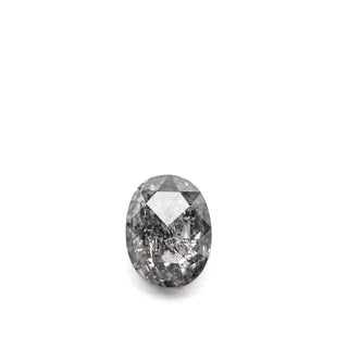Salt and pepper oval diamond