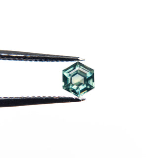 Green hexagon sapphire