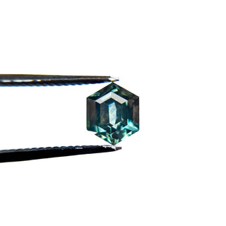 Teal hexagon sapphire