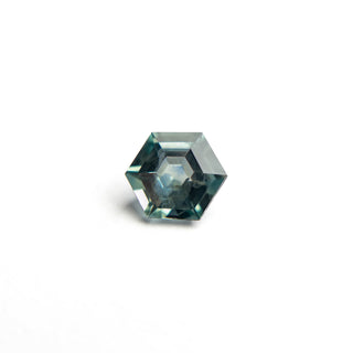 Teal green hexagon sapphire