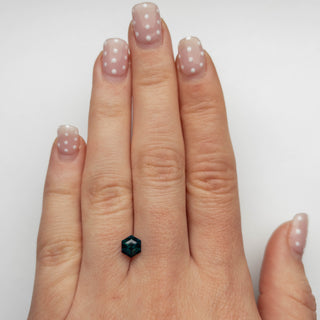 Teal hexagon sapphire