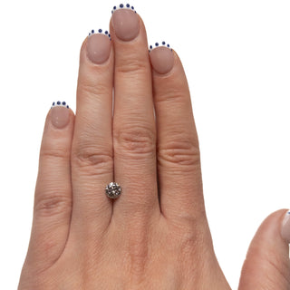 Salt and pepper round diamond
