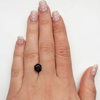 Green hexagon sapphire