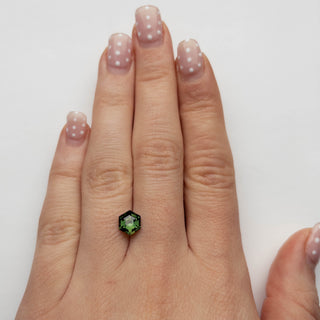 Green hexagon sapphire