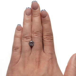 2.27 Carat Salt and Pepper Brilliant Cut Round Diamond