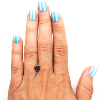 Black speckled hexagon diamond