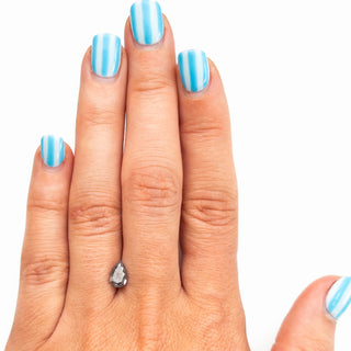 Salt and pepper pear diamond