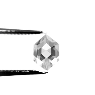 Clear moissanite hexagon