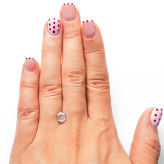 Icy white hexagon diamond