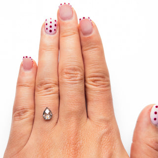 Salt and pepper pear diamond