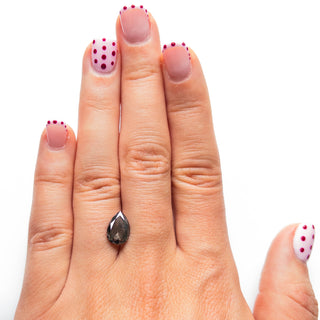 Black speckled pear diamond