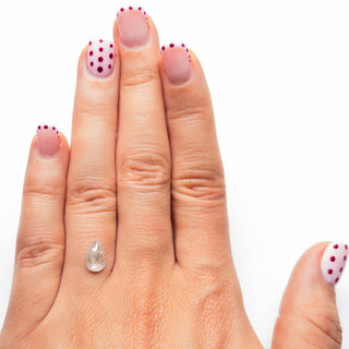 Icy white pear diamond