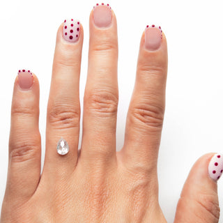 Icy white pear diamond