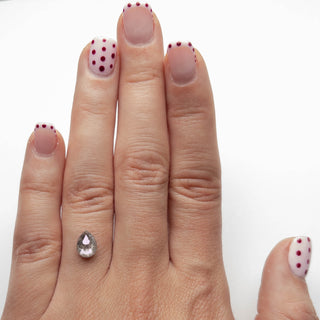 Salt and pepper pear diamond