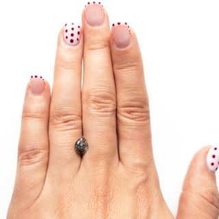 Black speckled pear diamond