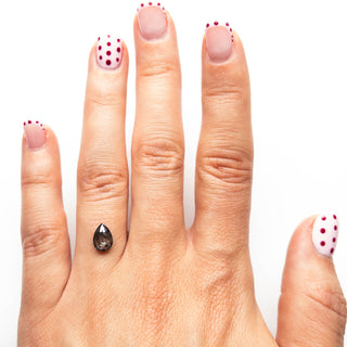 Salt and pepper pear diamond