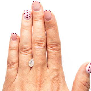 Icy white pear diamond